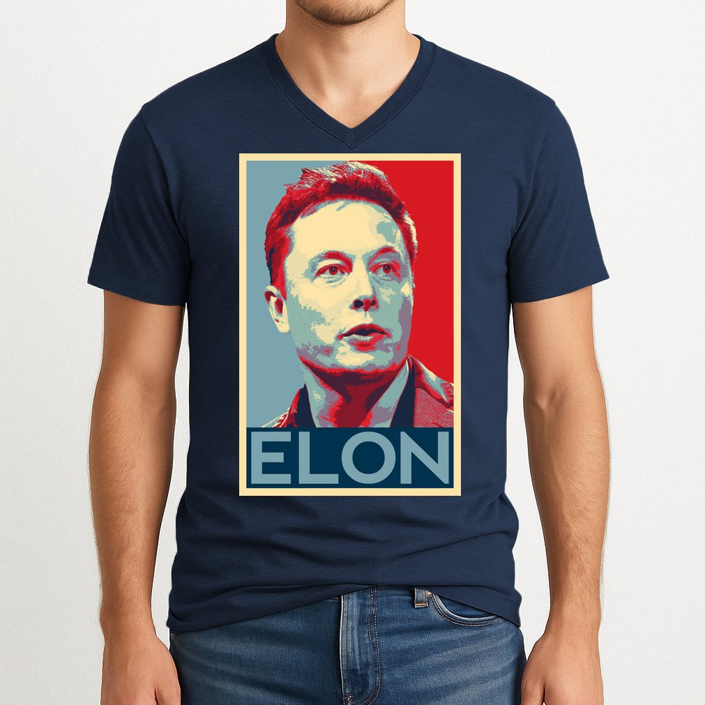 Elon Musk Retro V-Neck T-Shirt