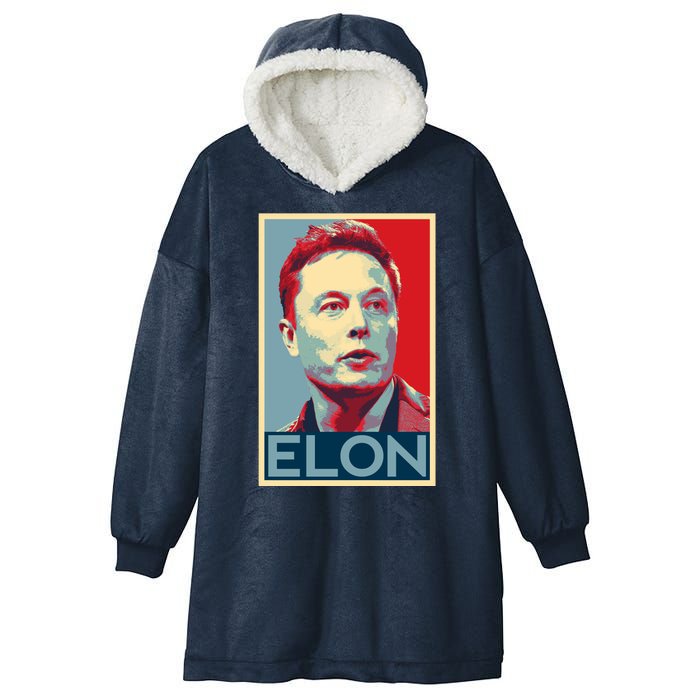 Elon Musk Retro Hooded Wearable Blanket