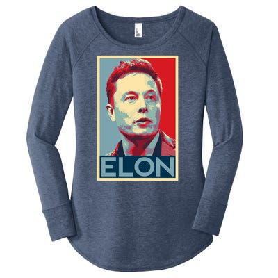 Elon Musk Retro Women's Perfect Tri Tunic Long Sleeve Shirt