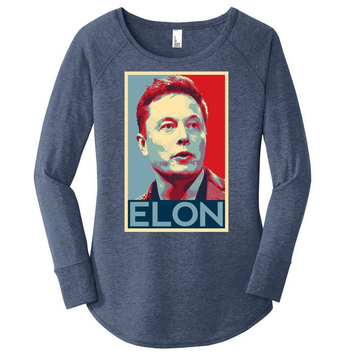 Elon Musk Retro Women's Perfect Tri Tunic Long Sleeve Shirt