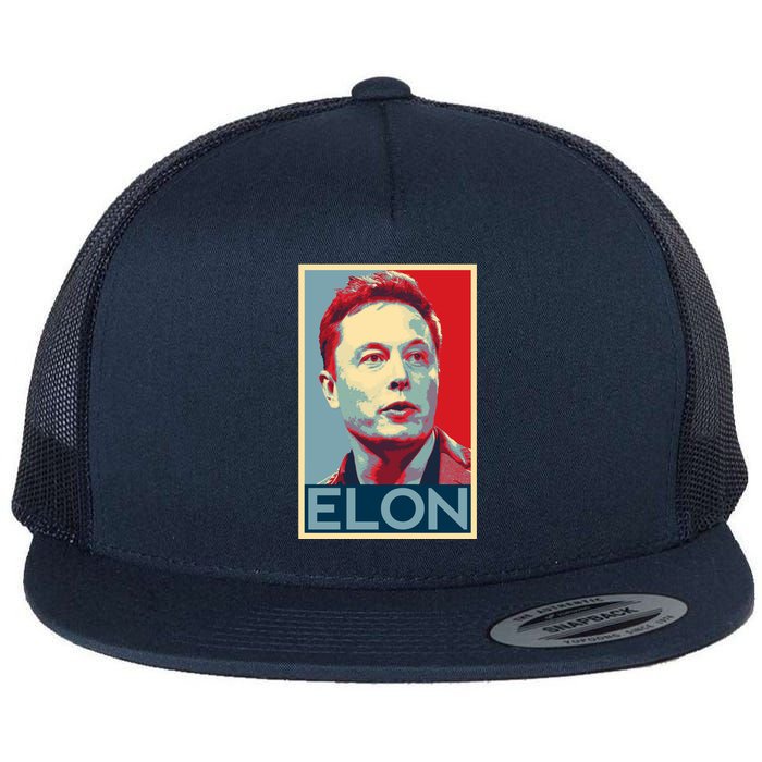 Elon Musk Retro Flat Bill Trucker Hat