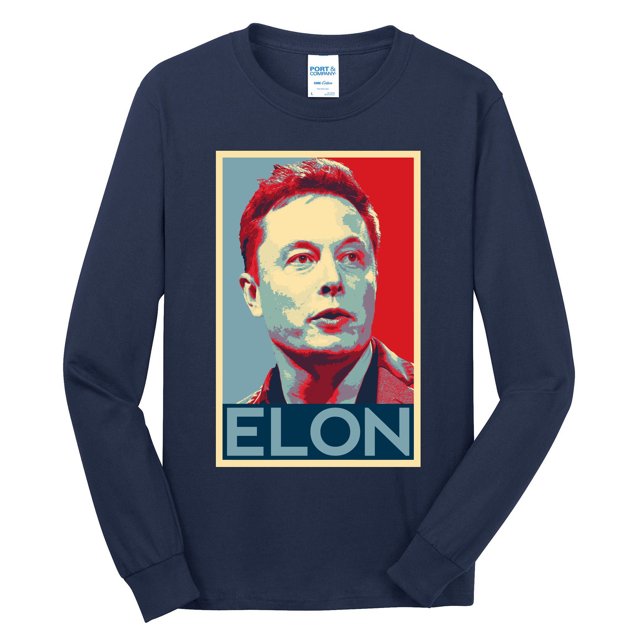 Elon Musk Retro Tall Long Sleeve T-Shirt