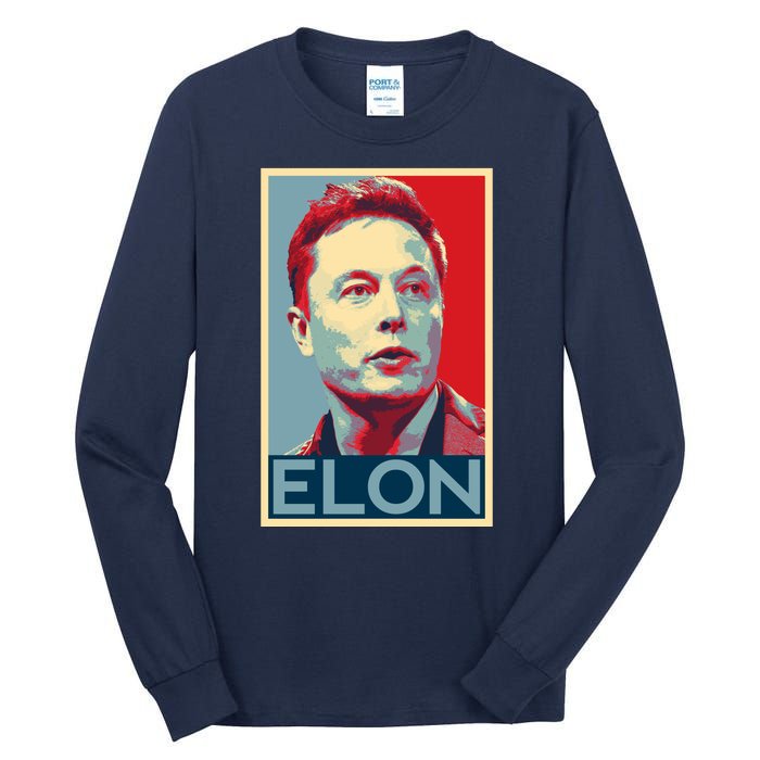 Elon Musk Retro Tall Long Sleeve T-Shirt