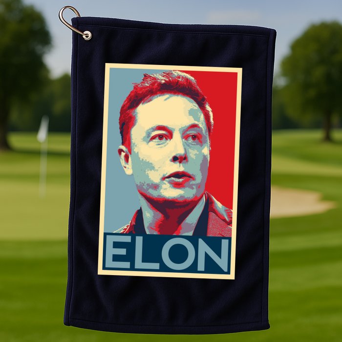 Elon Musk Retro Golf Towel