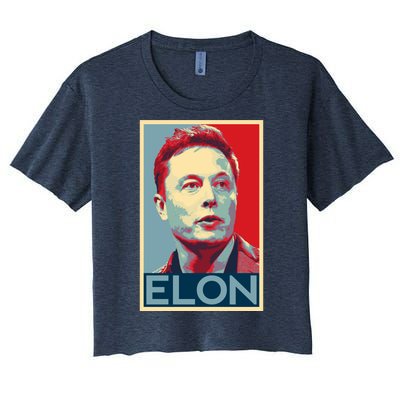 Elon Musk Retro Women's Crop Top Tee