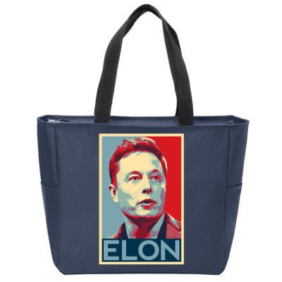 Elon Musk Retro Zip Tote Bag