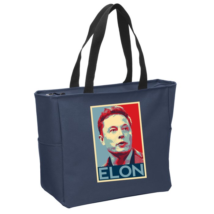 Elon Musk Retro Zip Tote Bag