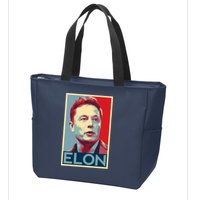 Elon Musk Retro Zip Tote Bag