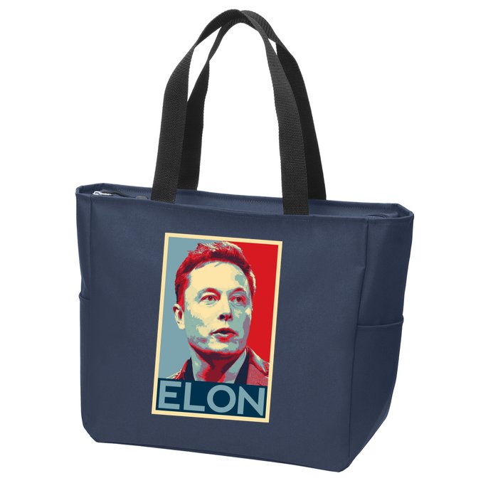 Elon Musk Retro Zip Tote Bag