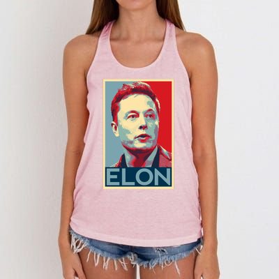 Elon Musk Retro Women's Knotted Racerback Tank