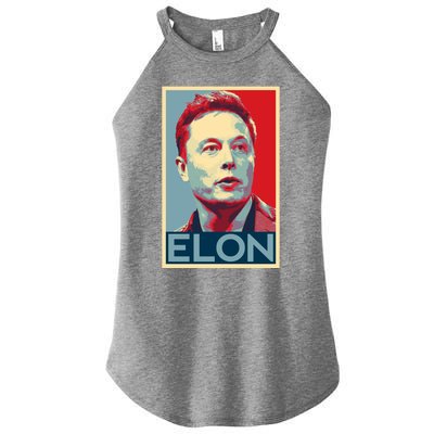 Elon Musk Retro Women's Perfect Tri Rocker Tank