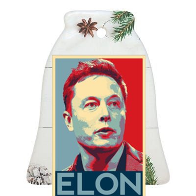 Elon Musk Retro Ceramic Bell Ornament