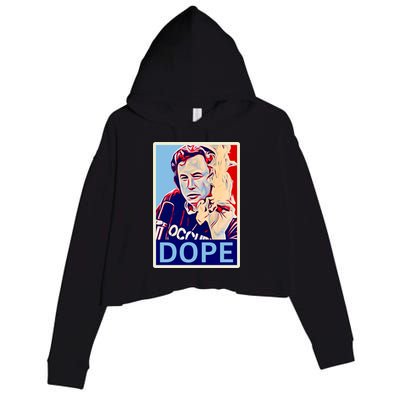 Elon Musk Retro Dope Crop Fleece Hoodie