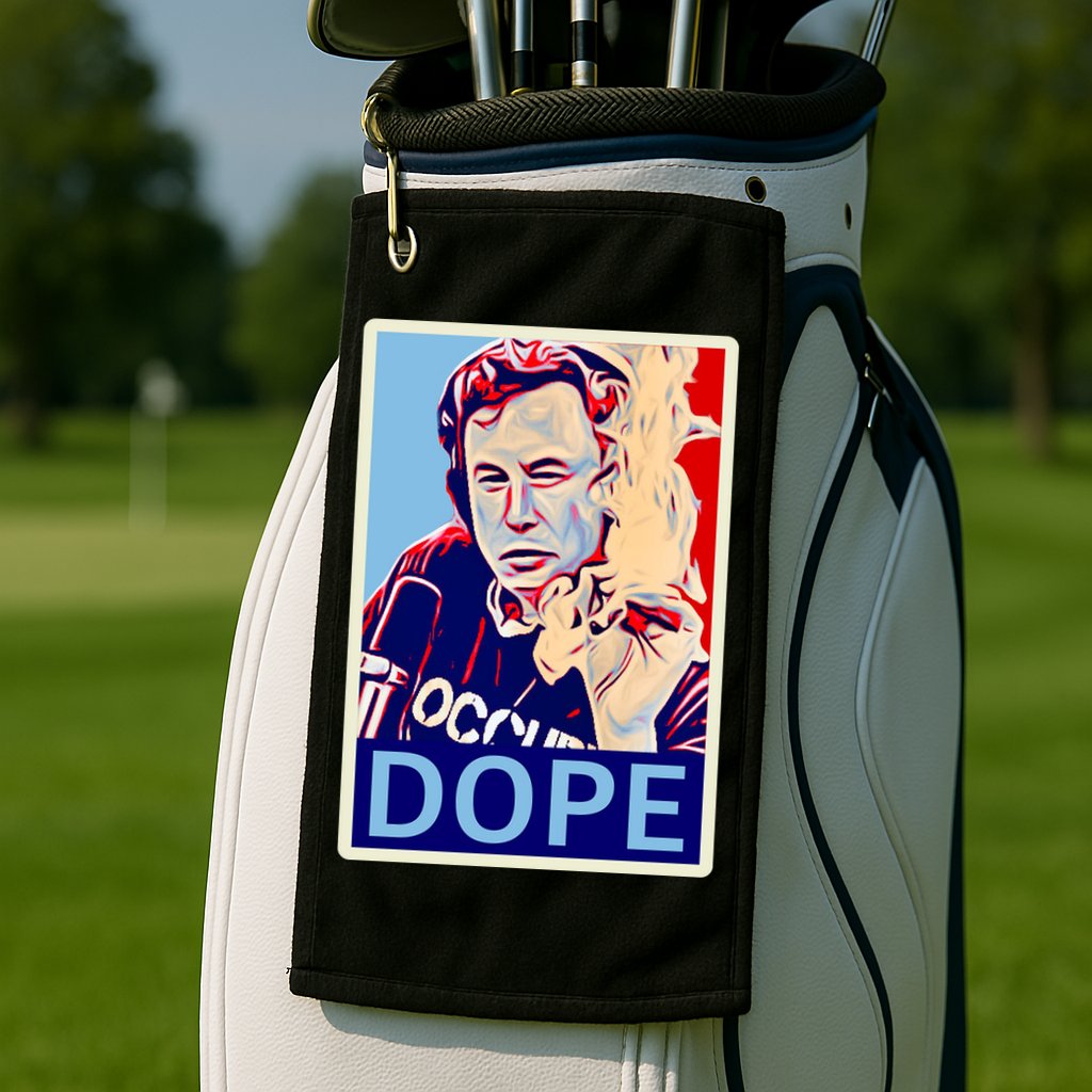 Elon Musk Retro Dope Golf Towel