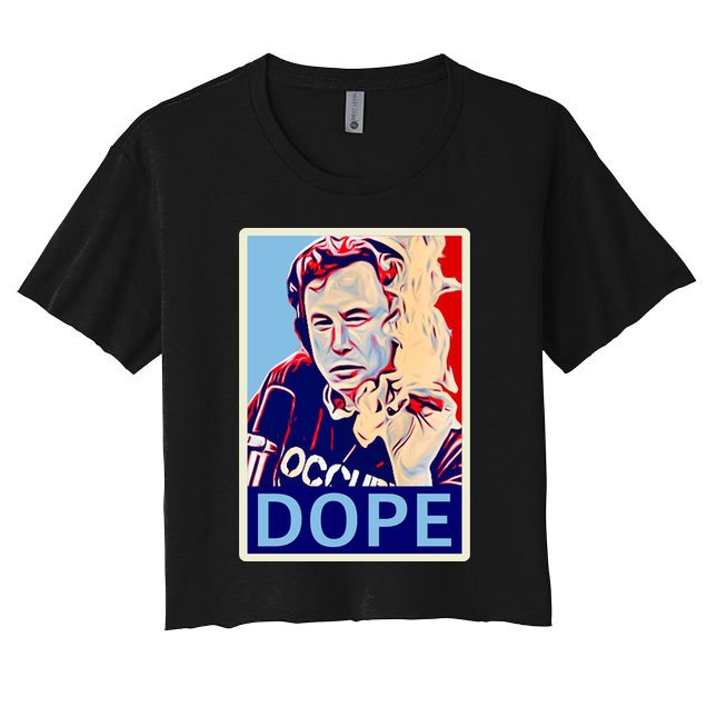 Elon Musk Retro Dope Crop Top