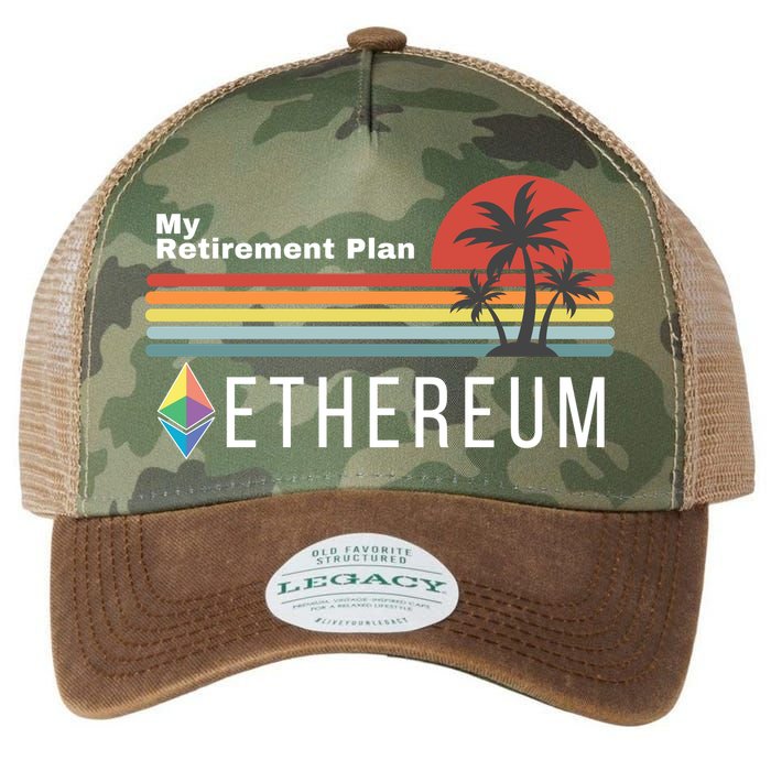 Ethereum, My Retirement Plan, Blockchain, ETH Crypto, HODL ETH Legacy Tie Dye Trucker Hat