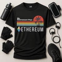 Ethereum, My Retirement Plan, Blockchain, ETH Crypto, HODL ETH Performance Shirt