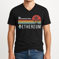 Ethereum, My Retirement Plan, Blockchain, ETH Crypto, HODL ETH V-Neck T-Shirt