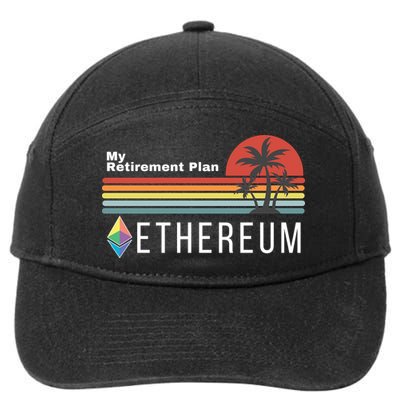 Ethereum, My Retirement Plan, Blockchain, ETH Crypto, HODL ETH 7-Panel Snapback Hat