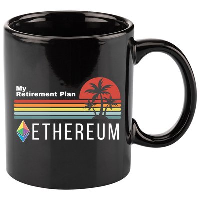 Ethereum, My Retirement Plan, Blockchain, ETH Crypto, HODL ETH 11oz C Handle Ceramic Mug