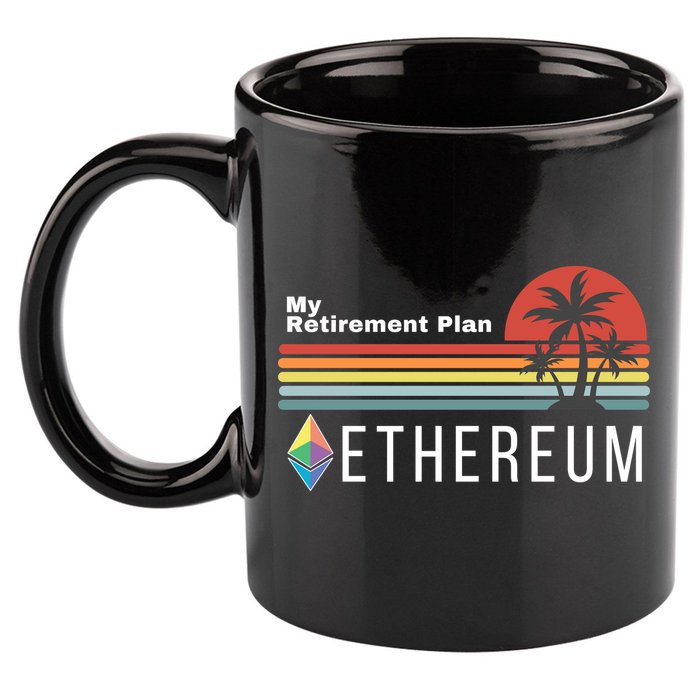 Ethereum, My Retirement Plan, Blockchain, ETH Crypto, HODL ETH 11oz C Handle Ceramic Mug