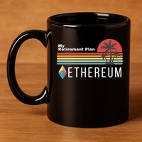 Ethereum, My Retirement Plan, Blockchain, ETH Crypto, HODL ETH 11oz C Handle Ceramic Mug