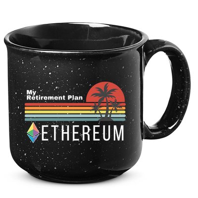 Ethereum, My Retirement Plan, Blockchain, ETH Crypto, HODL ETH 15oz Campfire Ceramic Mug