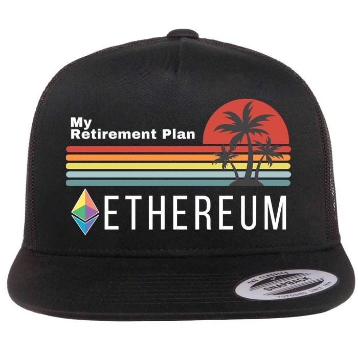 Ethereum, My Retirement Plan, Blockchain, ETH Crypto, HODL ETH Flatbill Hat
