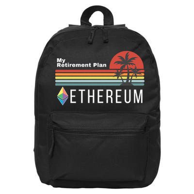Ethereum, My Retirement Plan, Blockchain, ETH Crypto, HODL ETH 16 in Basic Backpack