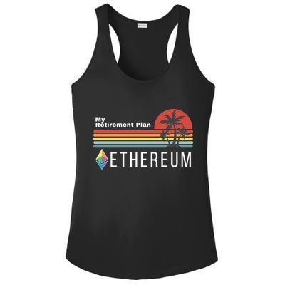 Ethereum, My Retirement Plan, Blockchain, ETH Crypto, HODL ETH Ladies PosiCharge Competitor Racerback Tank