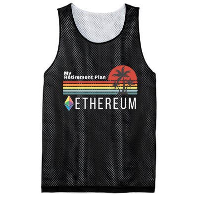 Ethereum, My Retirement Plan, Blockchain, ETH Crypto, HODL ETH Mesh Reversible Basketball Jersey Tank