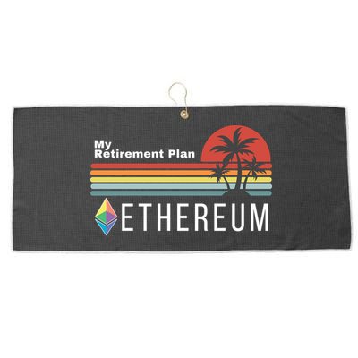 Ethereum, My Retirement Plan, Blockchain, ETH Crypto, HODL ETH Large Microfiber Waffle Golf Towel
