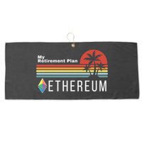 Ethereum, My Retirement Plan, Blockchain, ETH Crypto, HODL ETH Large Microfiber Waffle Golf Towel