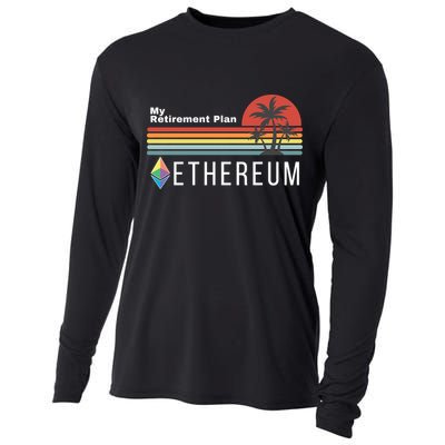 Ethereum, My Retirement Plan, Blockchain, ETH Crypto, HODL ETH Cooling Performance Long Sleeve Crew
