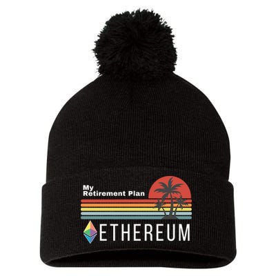Ethereum, My Retirement Plan, Blockchain, ETH Crypto, HODL ETH Pom Pom 12in Knit Beanie