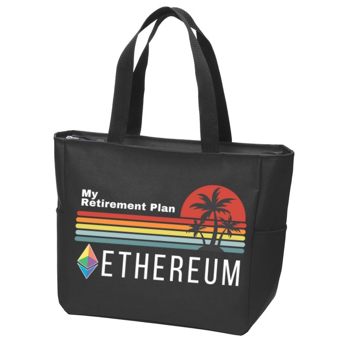 Ethereum, My Retirement Plan, Blockchain, ETH Crypto, HODL ETH Zip Tote Bag