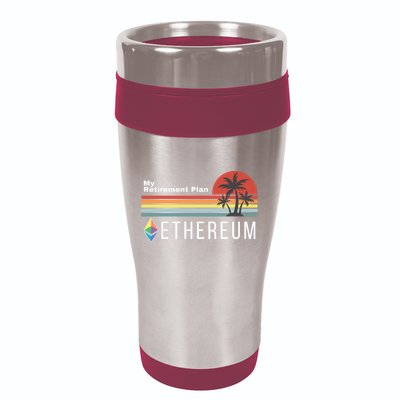 Ethereum, My Retirement Plan, Blockchain, ETH Crypto, HODL ETH 16oz Travel Tumbler
