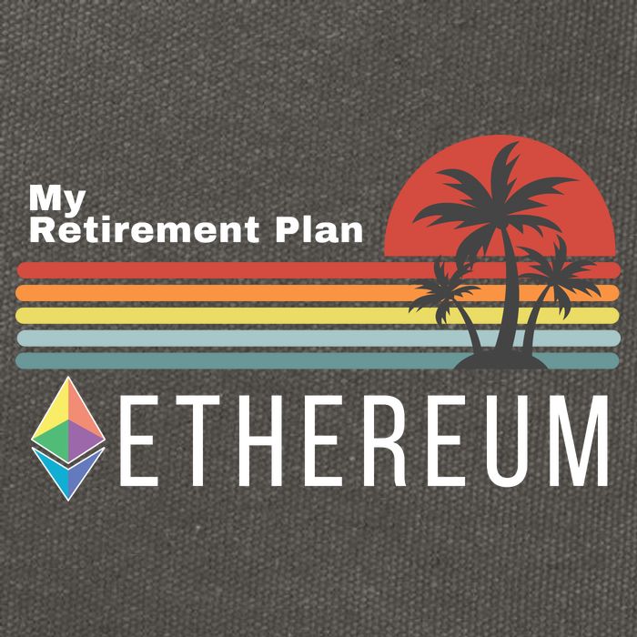 Ethereum, My Retirement Plan, Blockchain, ETH Crypto, HODL ETH Cotton Canvas Backpack