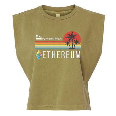 Ethereum, My Retirement Plan, Blockchain, ETH Crypto, HODL ETH Garment-Dyed Women's Muscle Tee