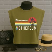 Ethereum, My Retirement Plan, Blockchain, ETH Crypto, HODL ETH Garment-Dyed Women's Muscle Tee