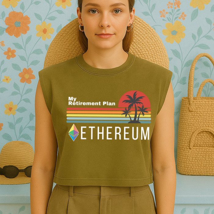 Ethereum, My Retirement Plan, Blockchain, ETH Crypto, HODL ETH Garment-Dyed Women's Muscle Tee