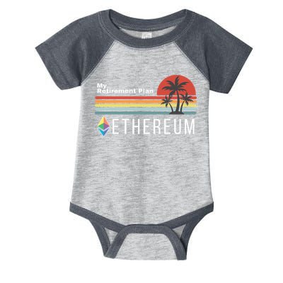 Ethereum, My Retirement Plan, Blockchain, ETH Crypto, HODL ETH Infant Baby Jersey Bodysuit