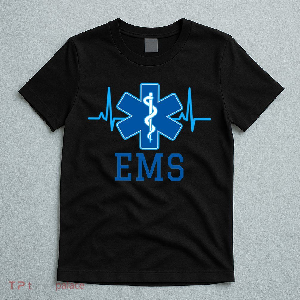 EMS Emergency Medical Services Pulse Logo T-Shirt