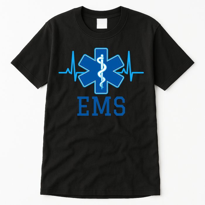 EMS Emergency Medical Services Pulse Logo Tall T-Shirt