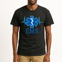 EMS Emergency Medical Services Pulse Logo Tall T-Shirt