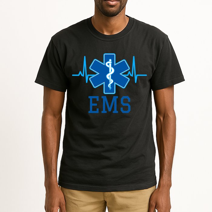 EMS Emergency Medical Services Pulse Logo Tall T-Shirt