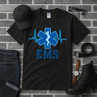 EMS Emergency Medical Services Pulse Logo Tall T-Shirt