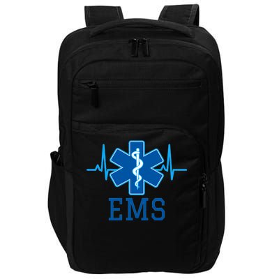 EMS Emergency Medical Services Pulse Logo Impact Tech Backpack