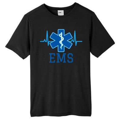 EMS Emergency Medical Services Pulse Logo Tall Fusion ChromaSoft Performance T-Shirt