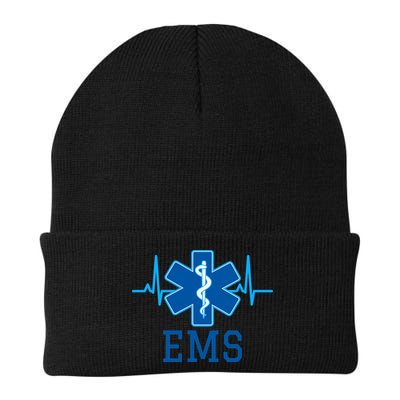 EMS Emergency Medical Services Pulse Logo Knit Cap Winter Beanie